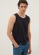 Black pure cotton vest_0