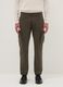 Green slim fit stretch cotton cargo trousers_1