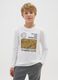 Boys' white cotton T-shirt regular fit_0