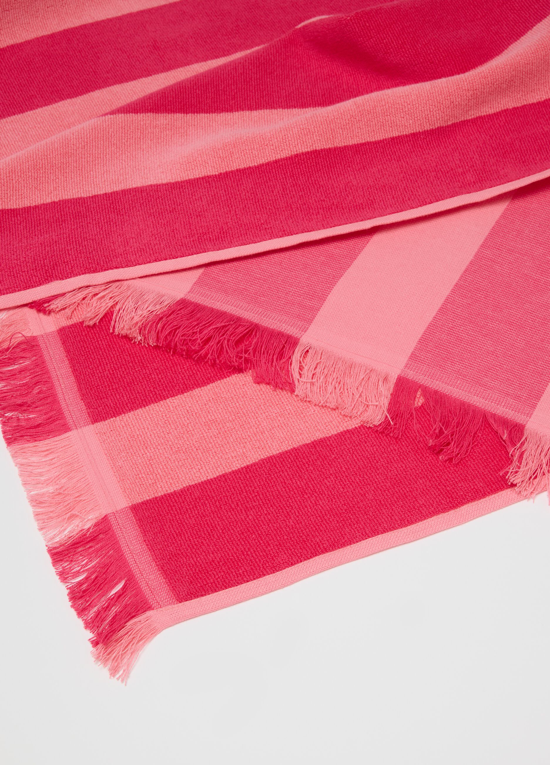 Women's Scarf in Pure Pink and Fuchsia Cotton