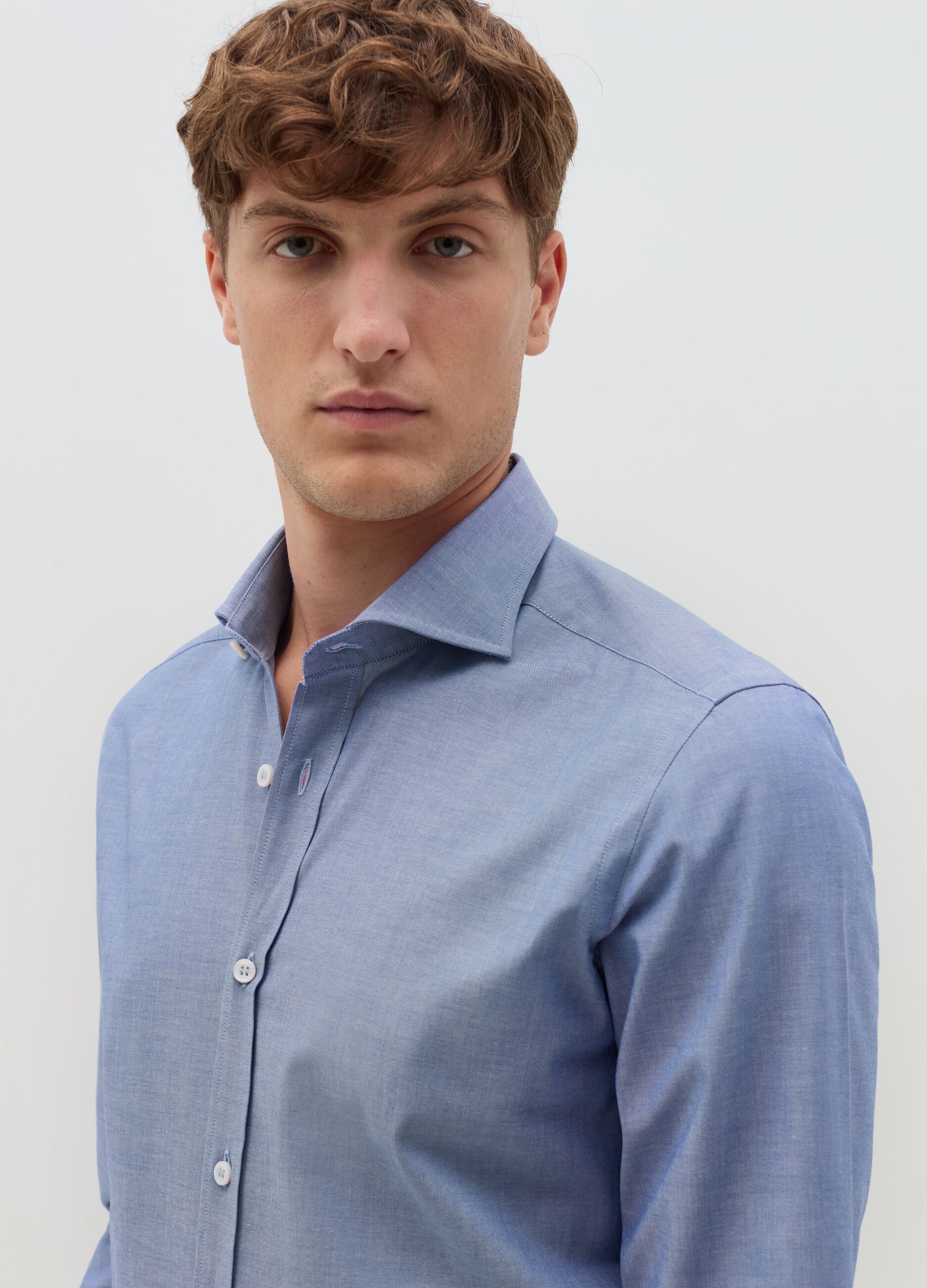 Slim-fit pique shirt