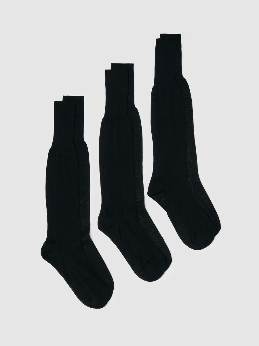 Three-pair pack long socks in Scottish yarn_0