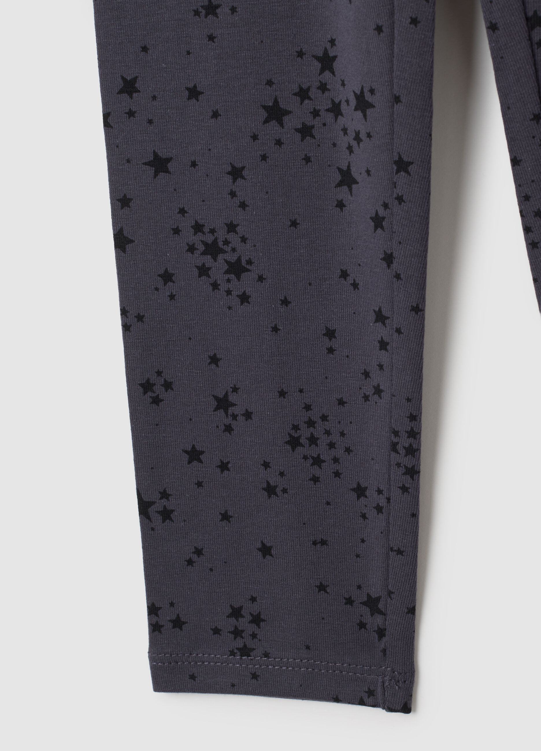 Leggings da bambina in cotone elasticizzato multicolor skinny