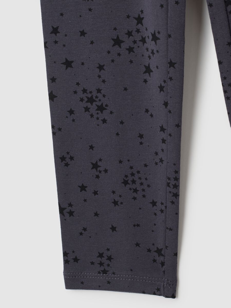 Leggings da bambina in cotone elasticizzato multicolor skinny_3