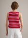 Multicolour striped pure cotton knitted vest, regular fit_3