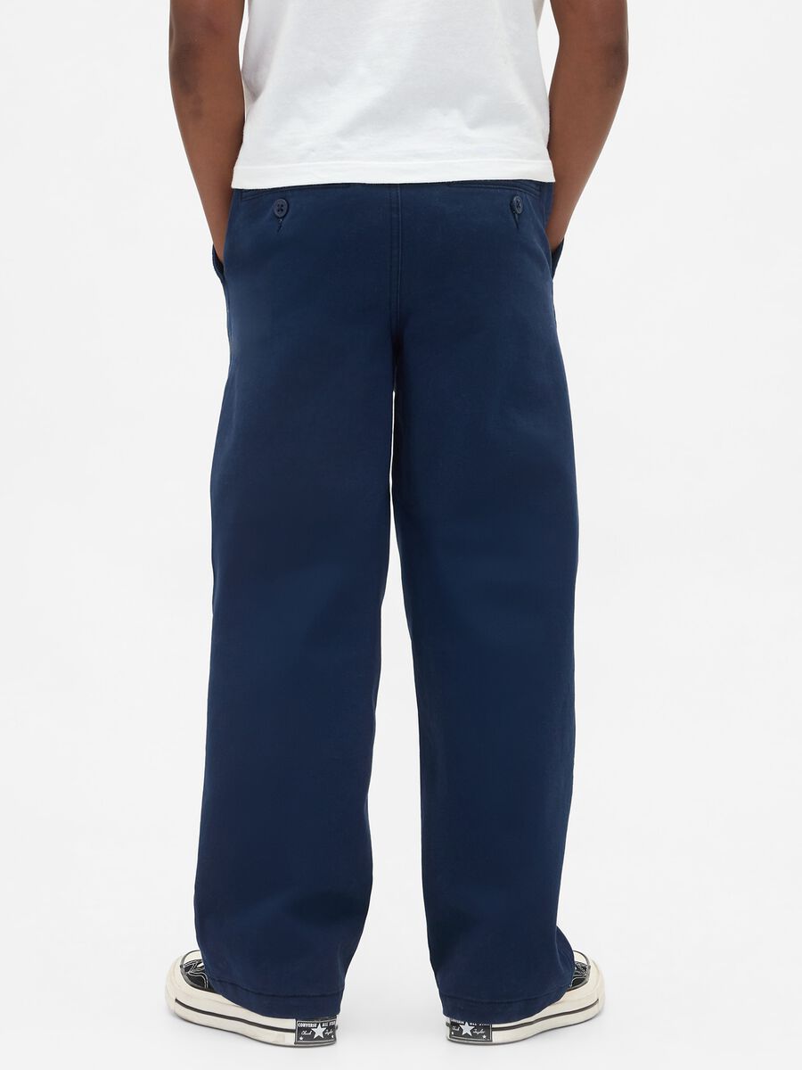 Pantaloni blu per bambino in tessuto elasticizzato_2