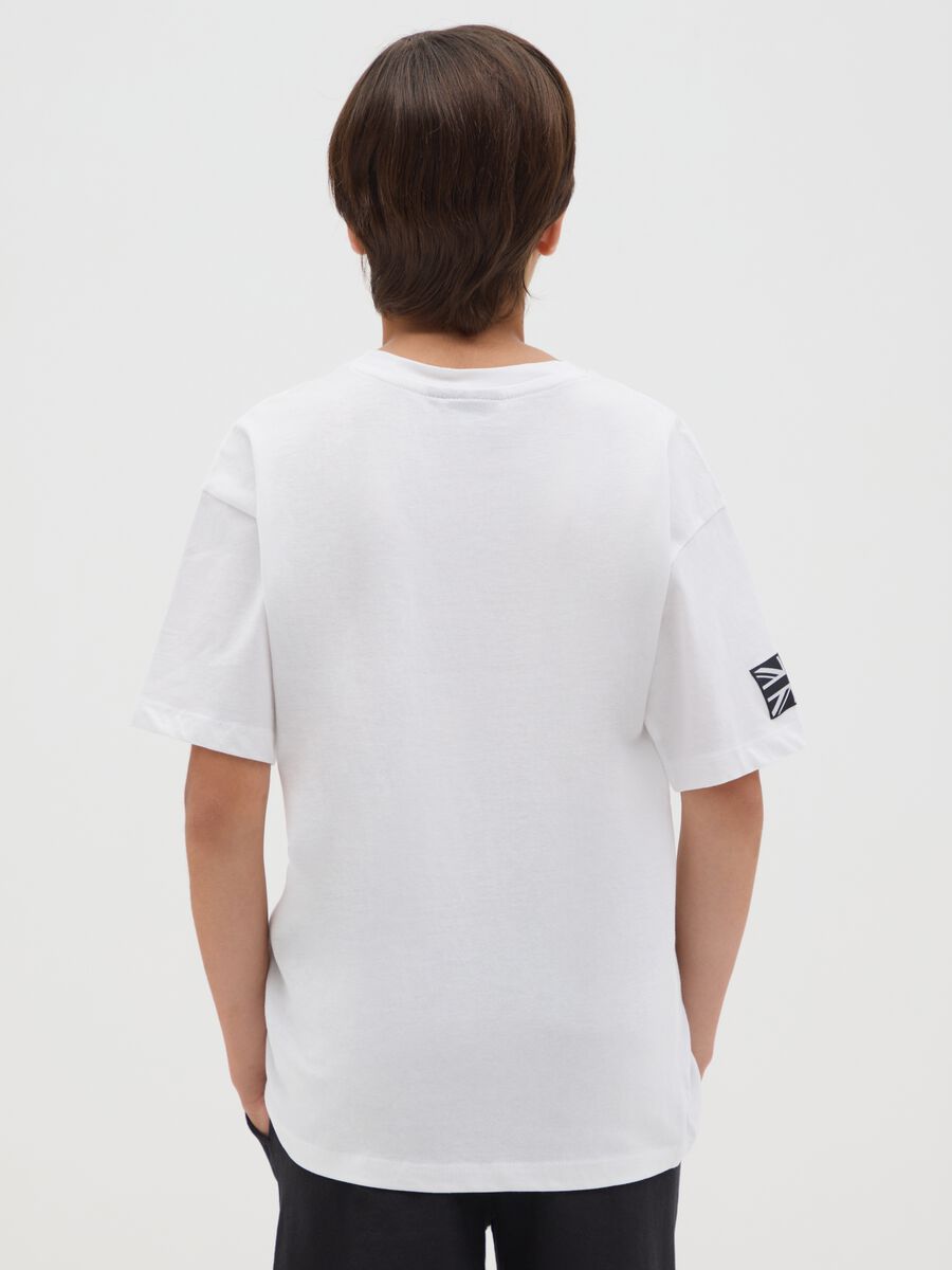 White Lonsdale T-shirt with multicolour print_1