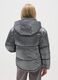 Grey padded regular fit girl's jacket with hood and zip_1