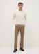 Brown stretch cotton trousers regular fit_0