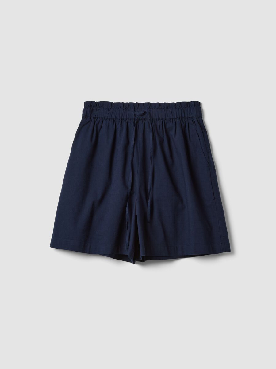 Blue pure cotton regular-fit shorts_0