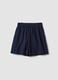 Blue pure cotton regular-fit shorts_0