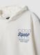 White pure cotton hoodie with print for boys_5