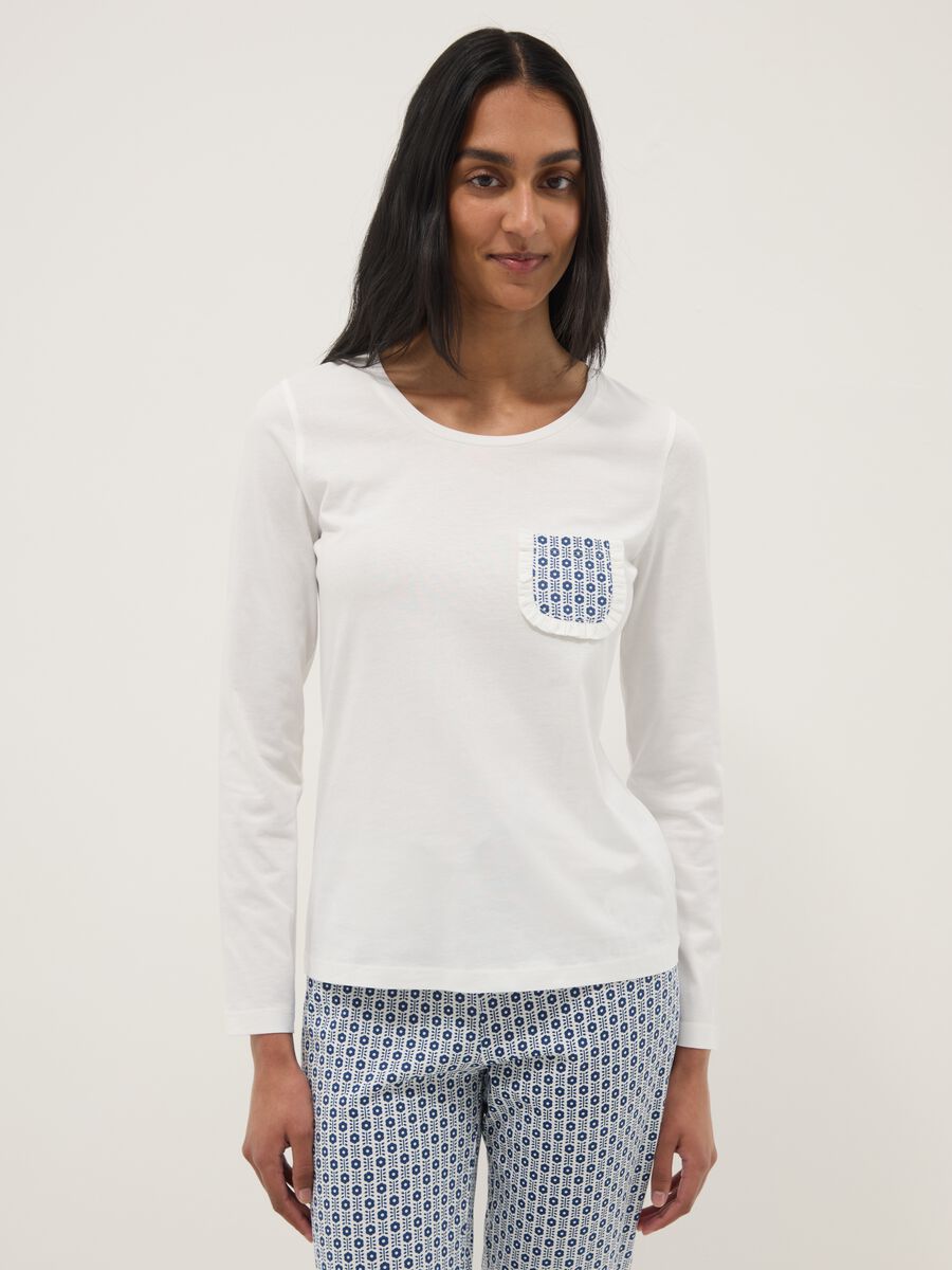 Multicolour pure cotton regular fit pyjamas with pattern_1