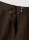 Shorts in misto lyocell e lino marroni regular fit_5