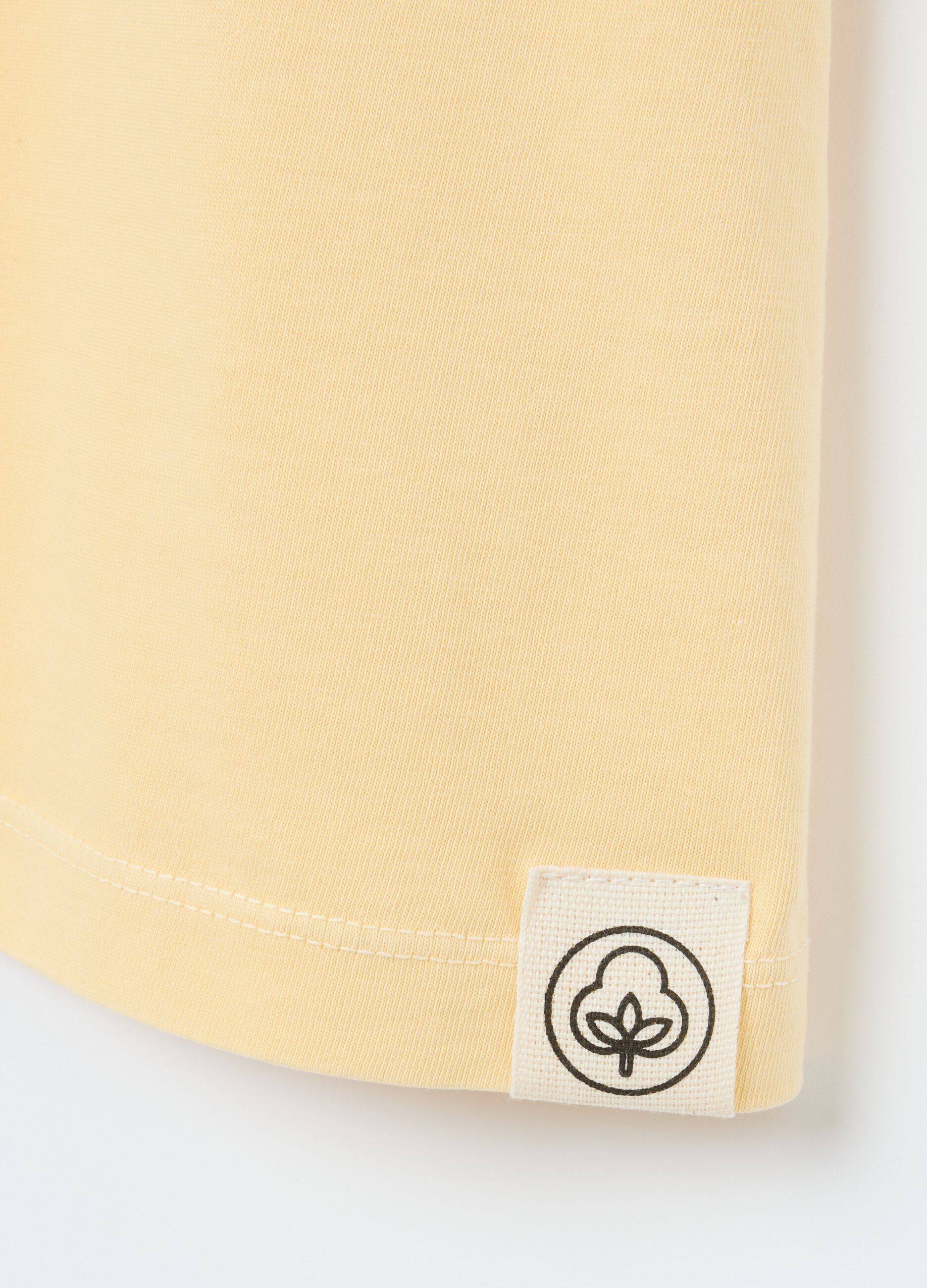 Men’s yellow, regular-fit T-shirt in 100% cotton