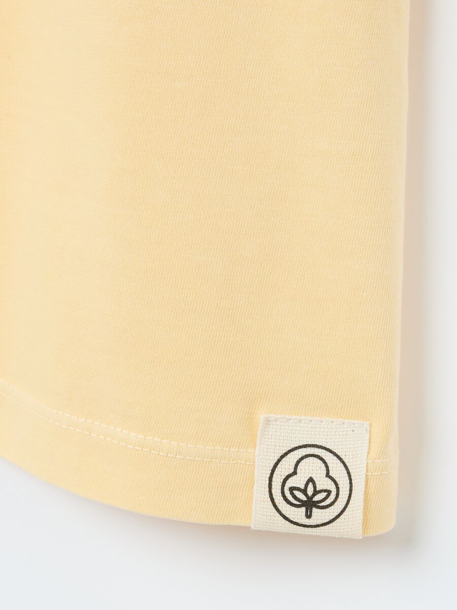 Men’s yellow, regular-fit T-shirt in 100% cotton_5