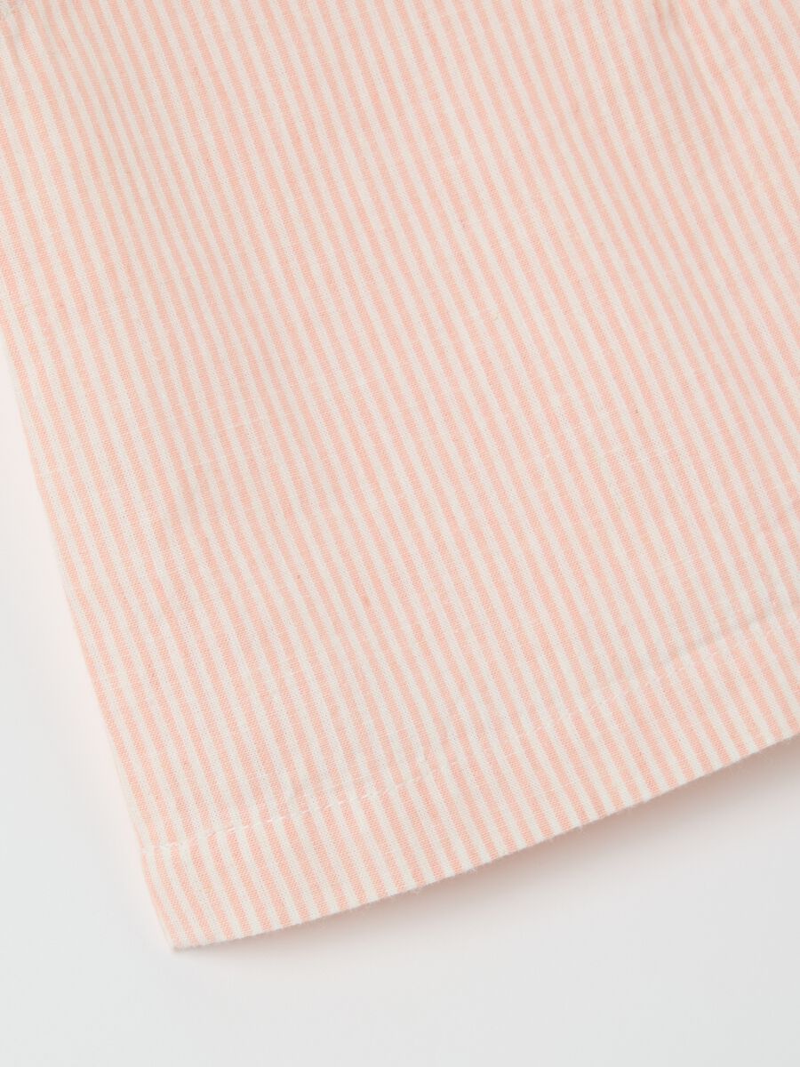 Sleeveless pink striped blouse in cotton and linen_3