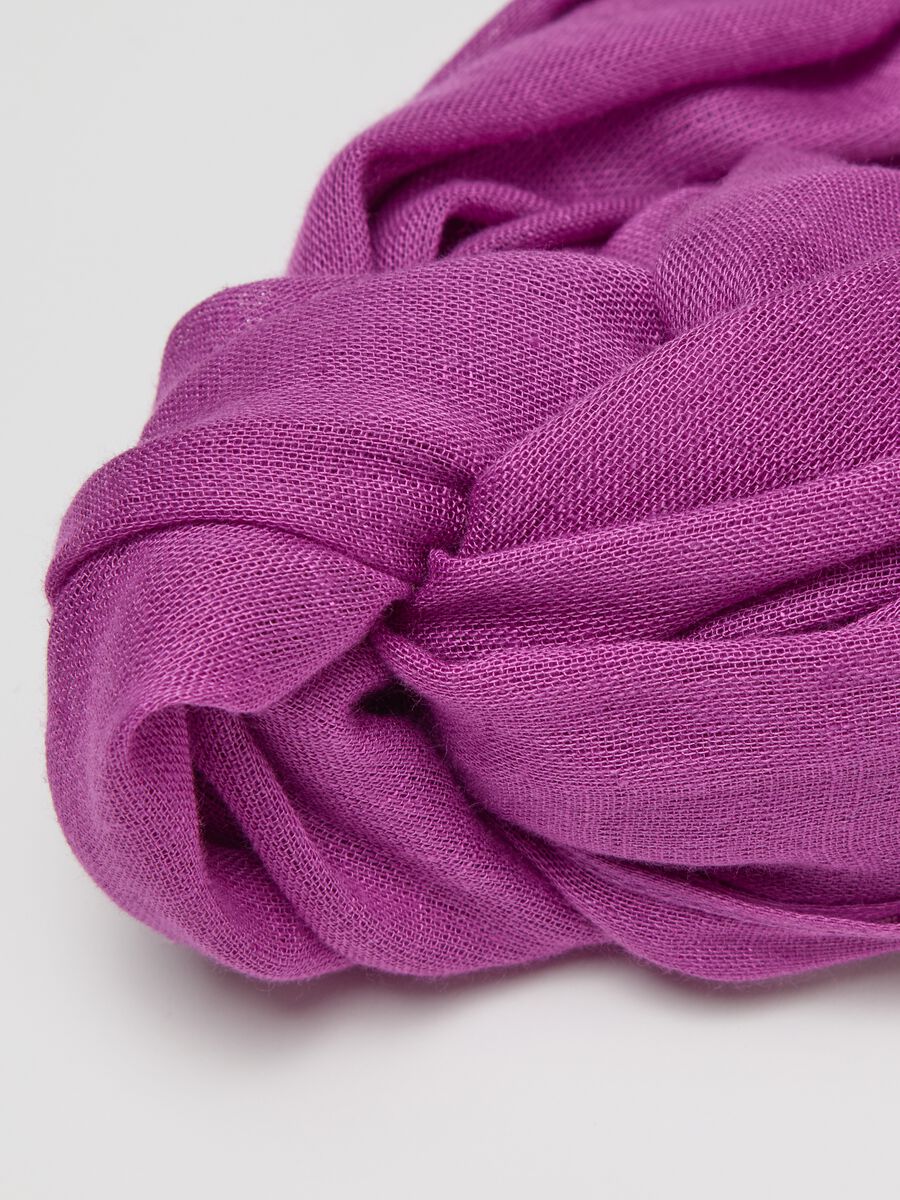 Purple scarf with tassels_1
