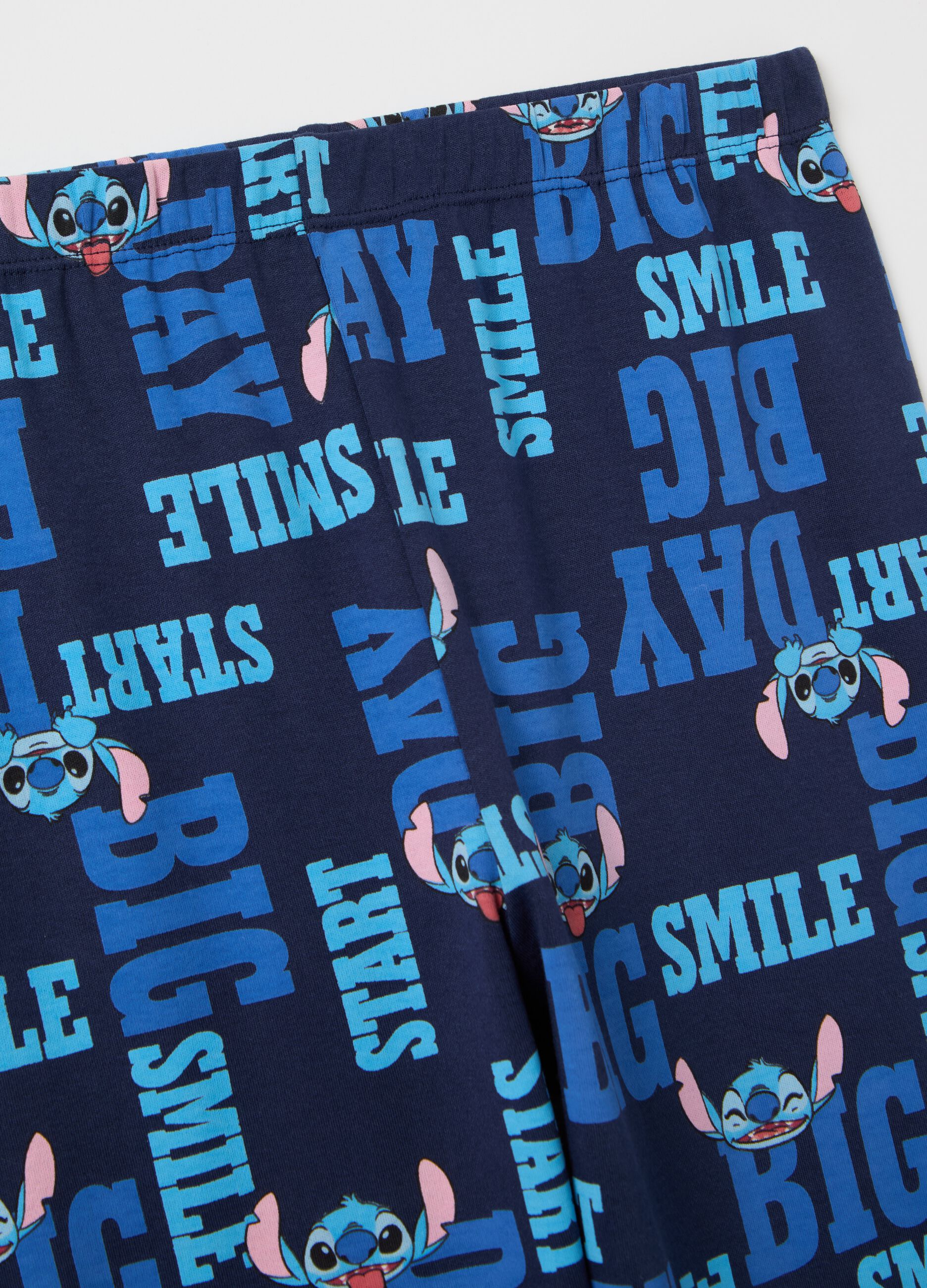 Pigiama in cotone con stampa Stitch