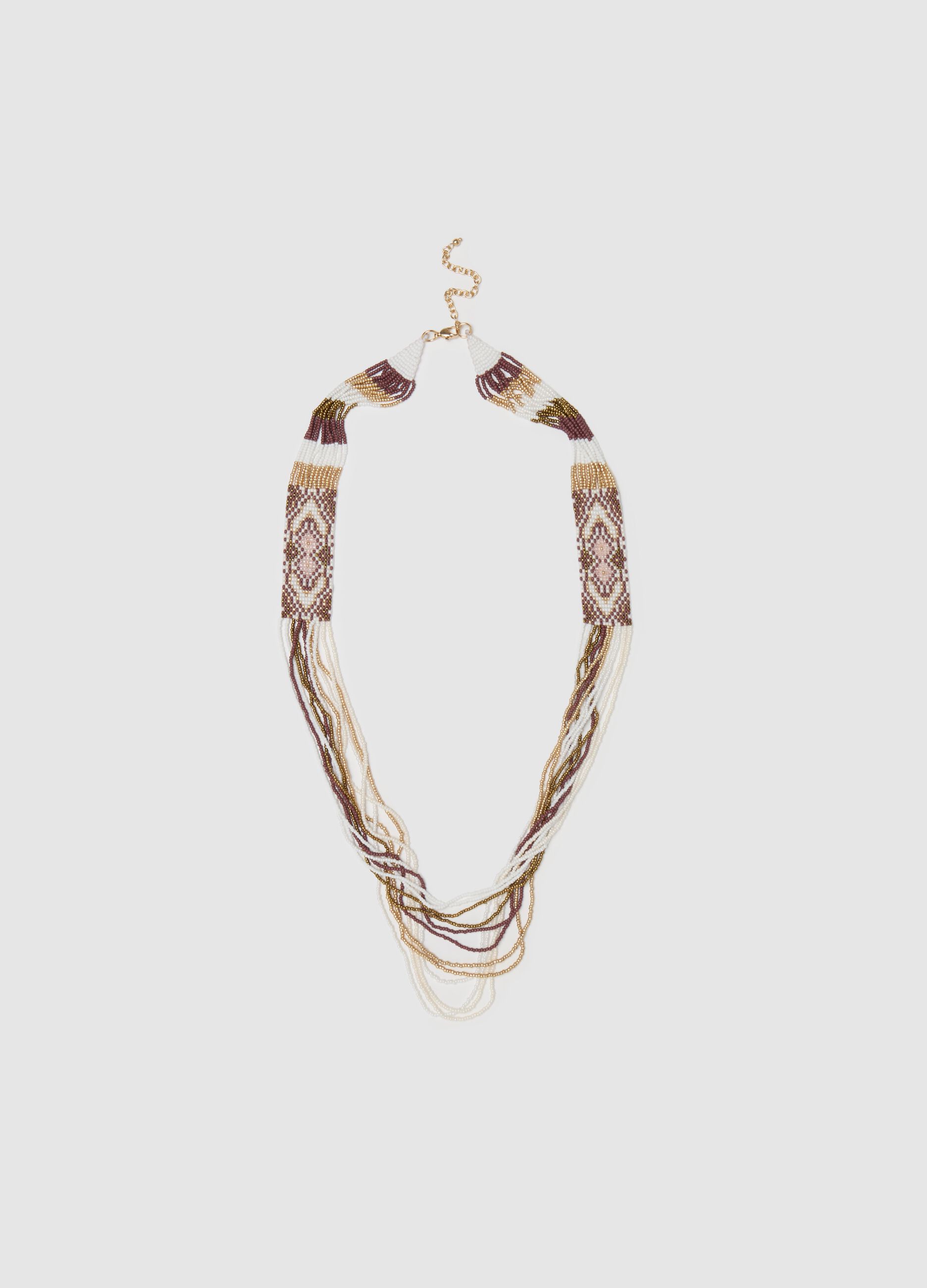 Collana multifili con dettaglio etnico