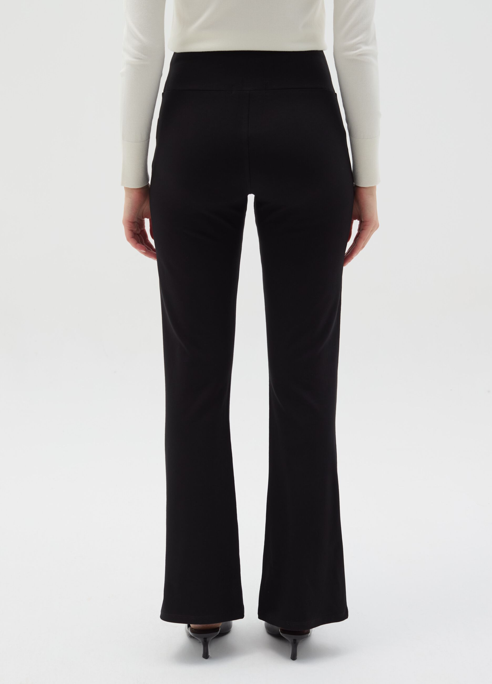 Essential flare-fit stretch cotton leggings
