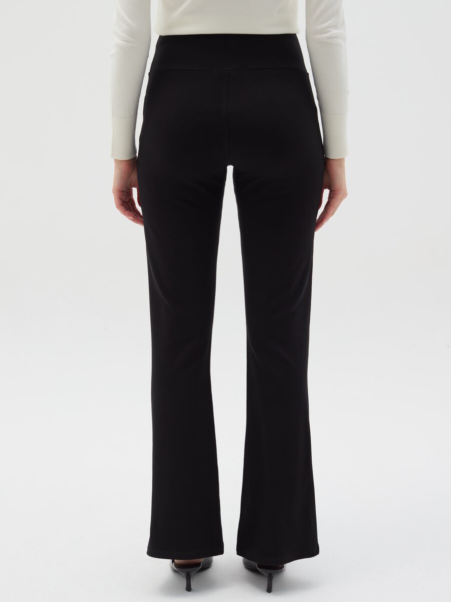 Essential flare-fit stretch cotton leggings_3