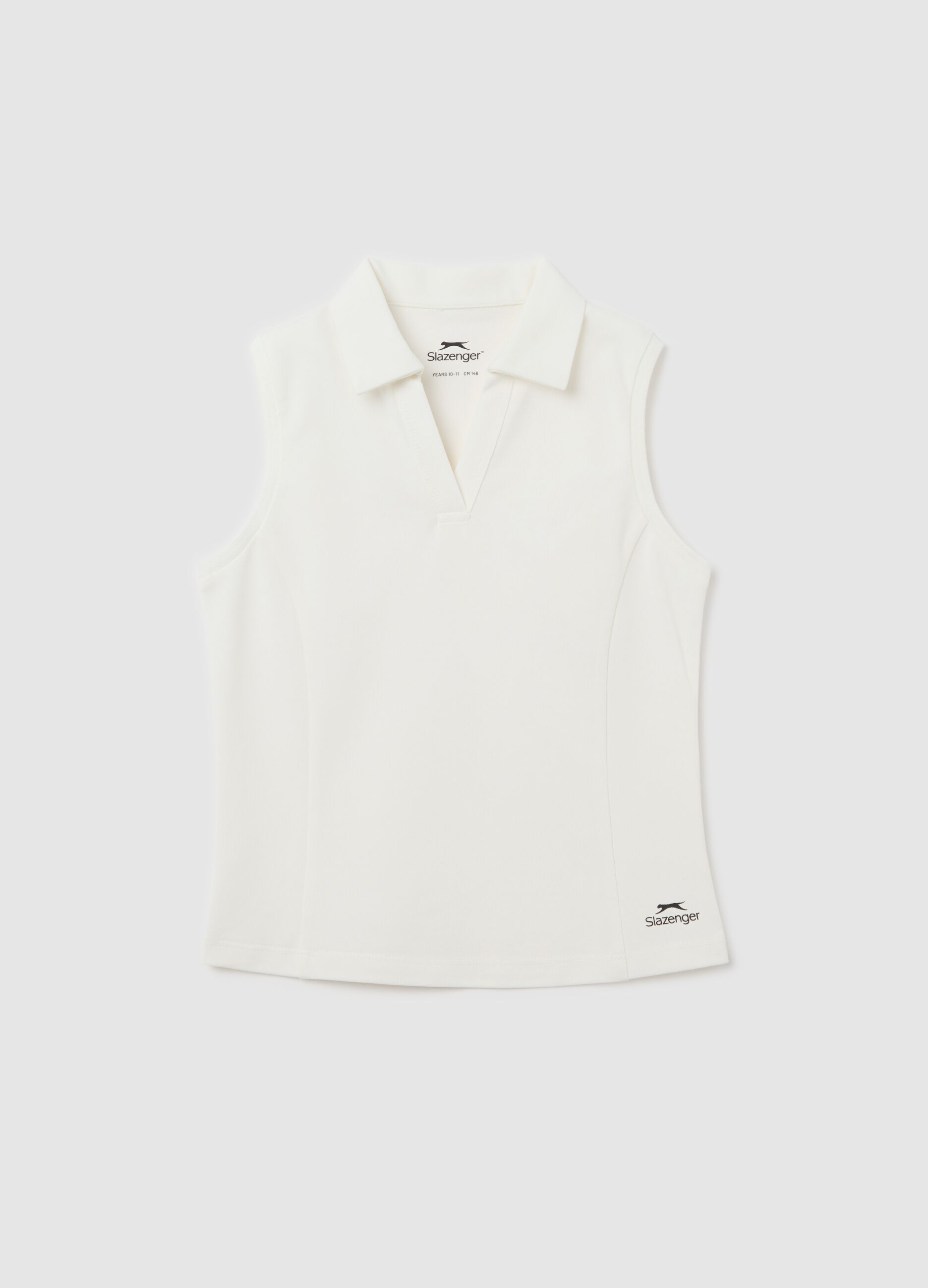Polo smanicata in tessuto tecnico SLAZENGER