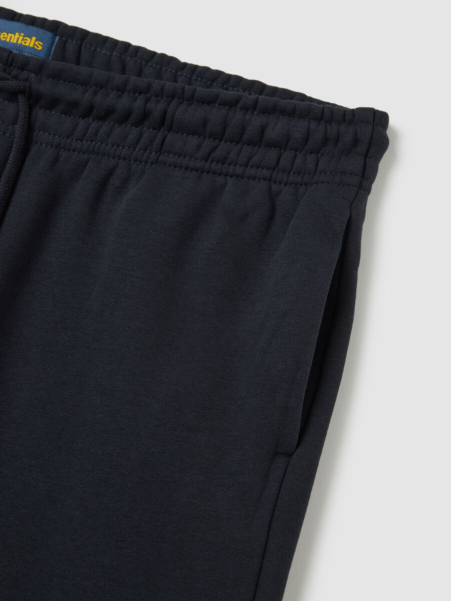 Pantaloni in misto cotone nero regular fit_1
