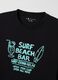 Men&rsquo;s black boxy-fit T-shirt in 100% cotton with Surf Beach Bar print_5