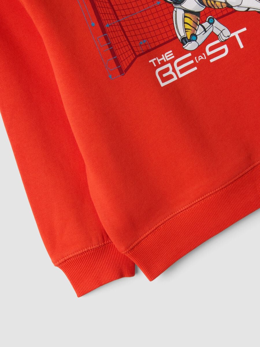 Red organic cotton crew-neck sweatshirt_2