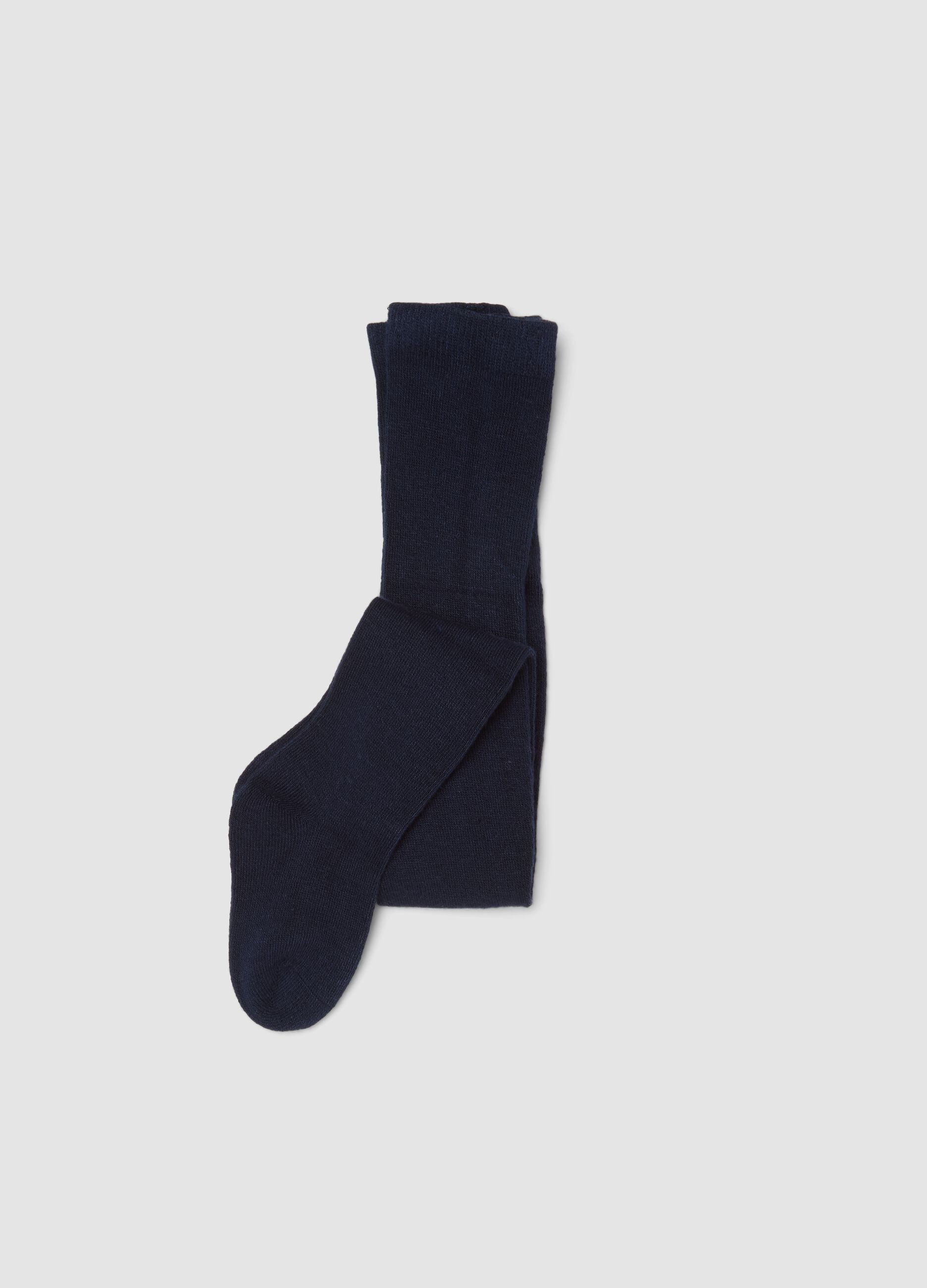 Collant blu in tessuto elasticizzato