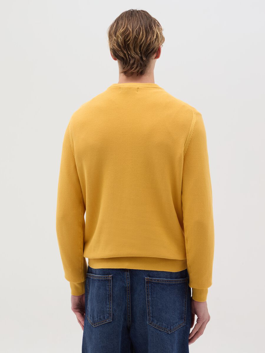 Cotton pullover with micro weave_3