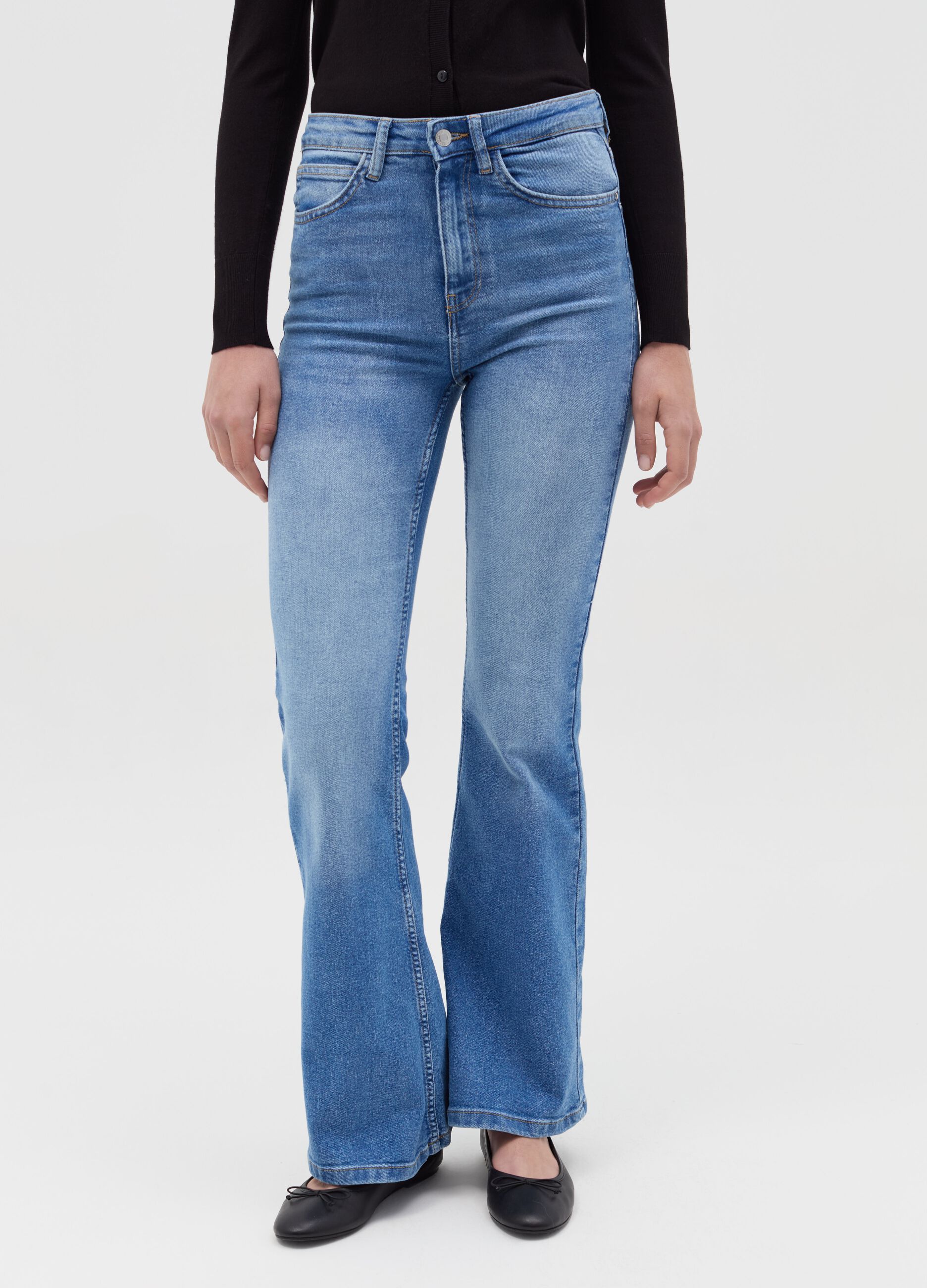 Jeans flare fit cinque tasche