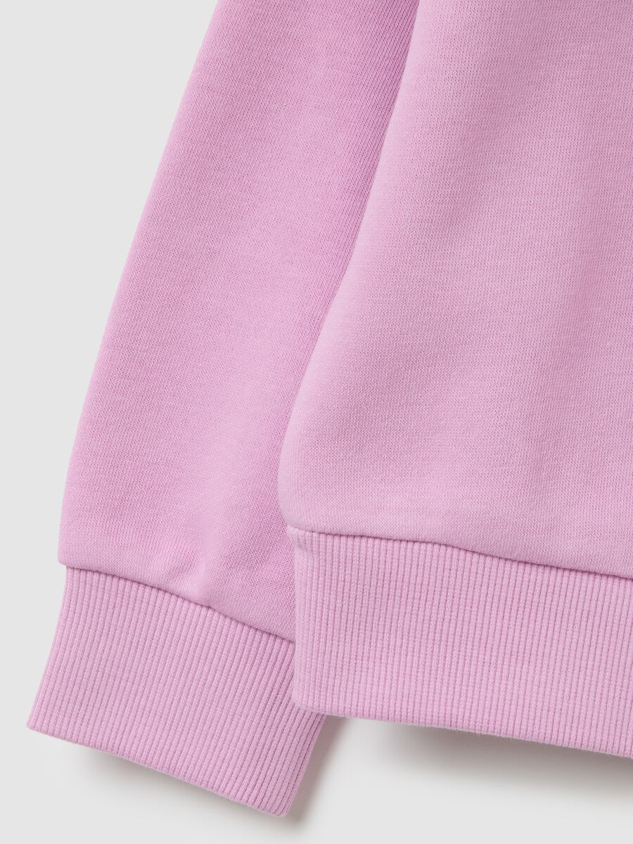 Girls' oversized pink cotton blend sweatshirt_3