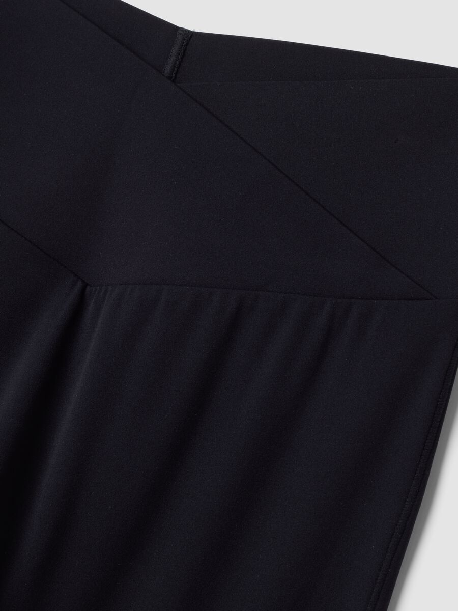 Leggings flare neri in tessuto elasticizzato ALTAVIA STUDIO_7