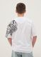 White pure cotton kids' oversized fit t-shirt with snake_1