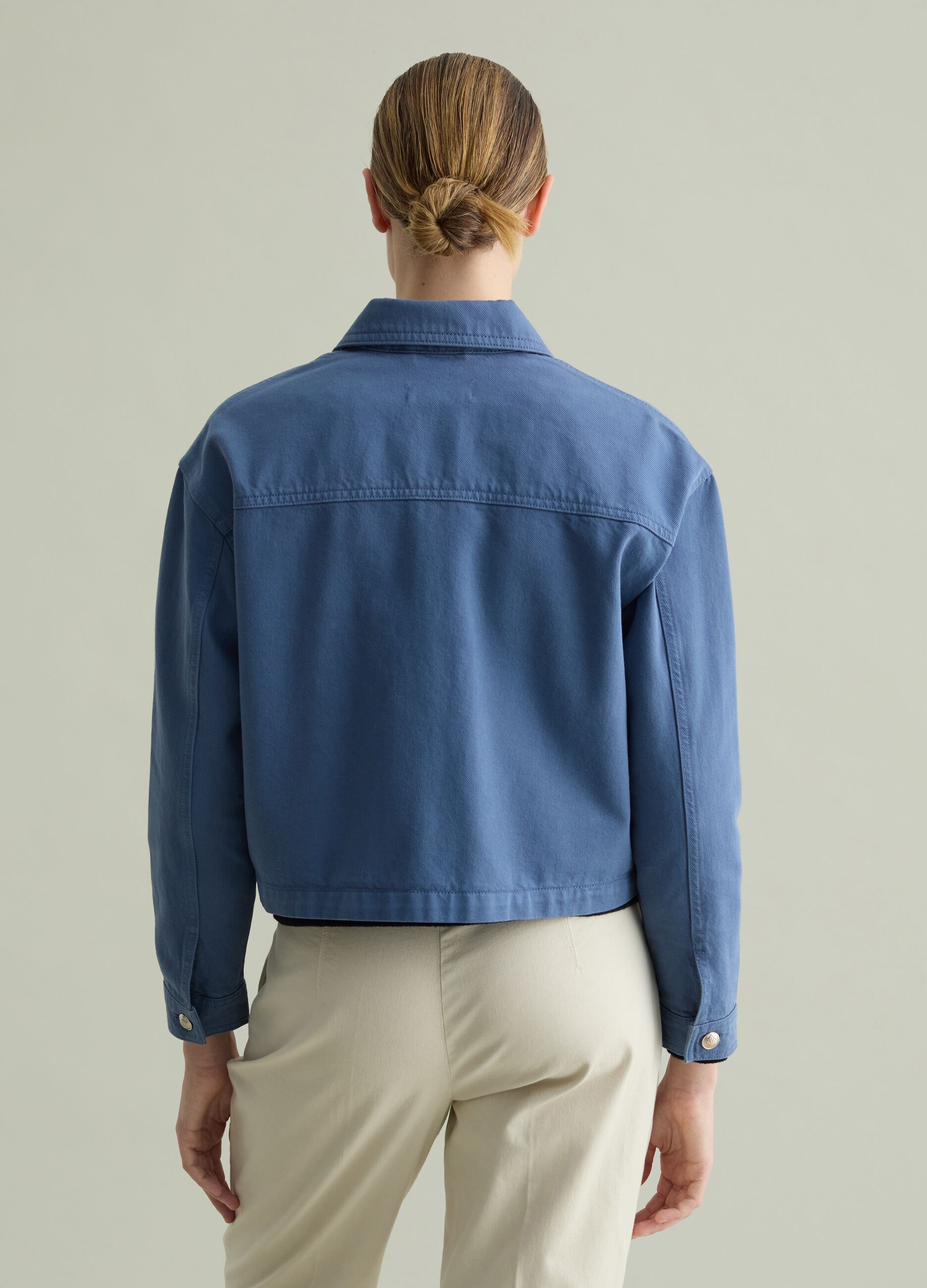 Shacket in cotone con tasche