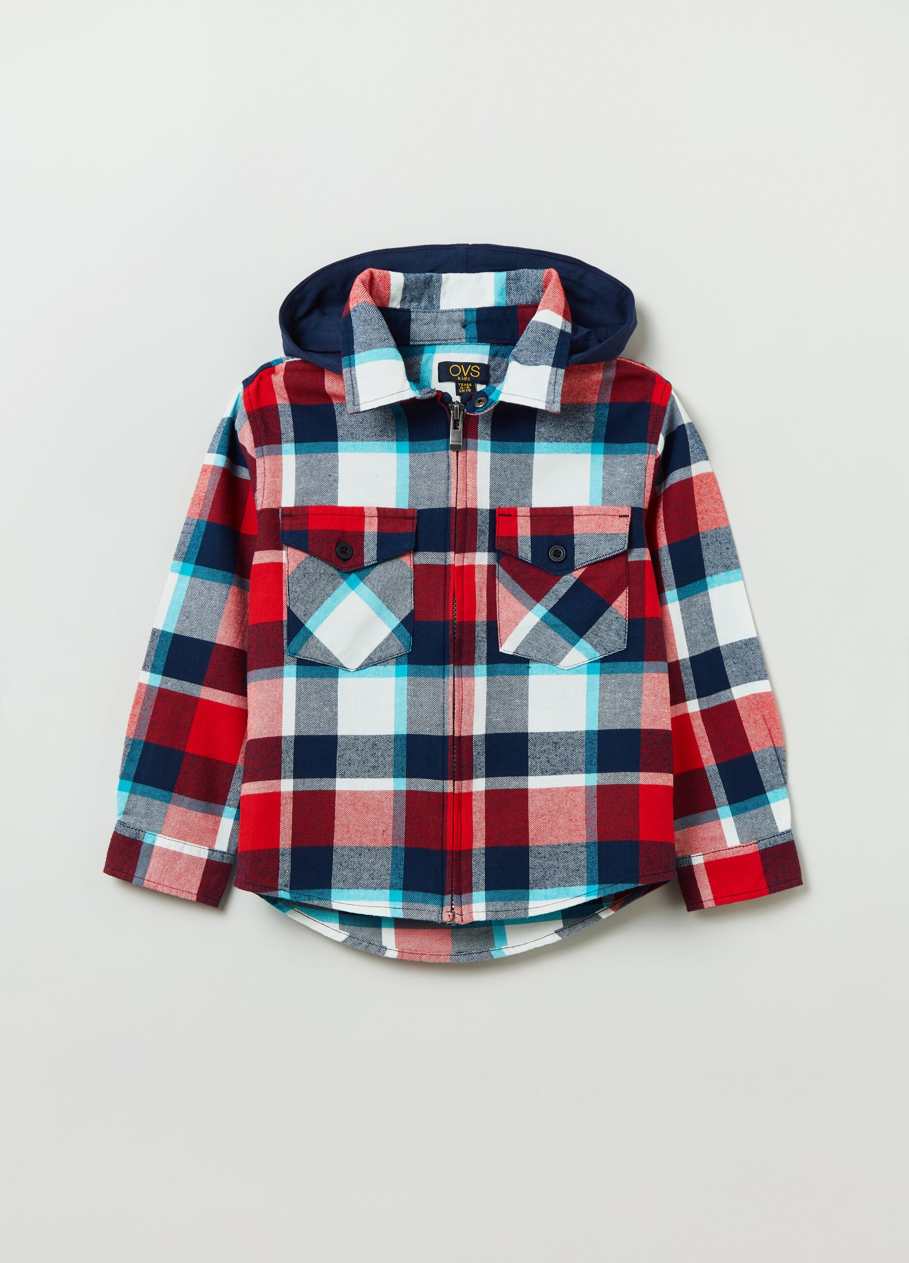 Shacket full-zip con cappuccio_0