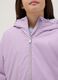 Purple padded regular fit jacket with hood for girls_2