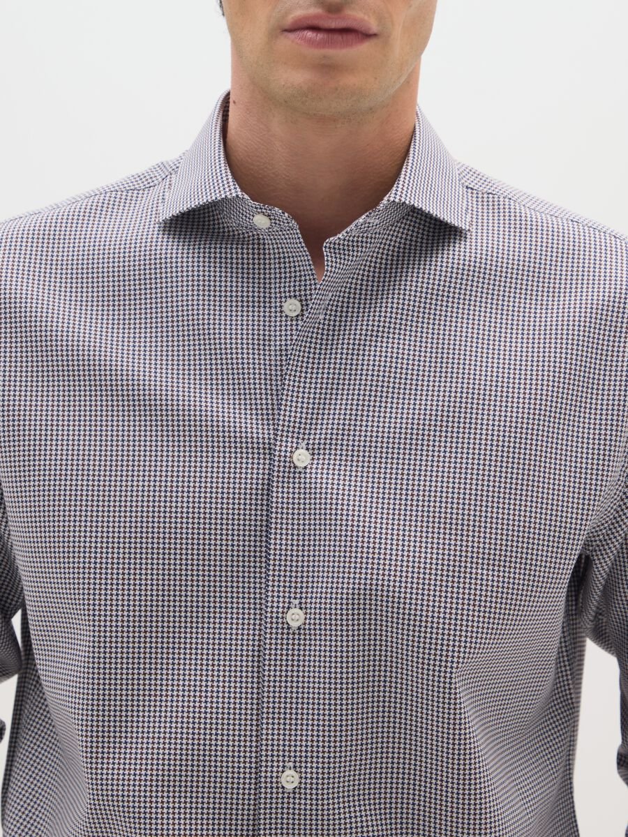 Multicolour checked shirt in pure cotton regular fit_2