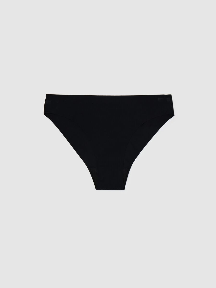 Women's black stretch-mix briefs, regular fit_0
