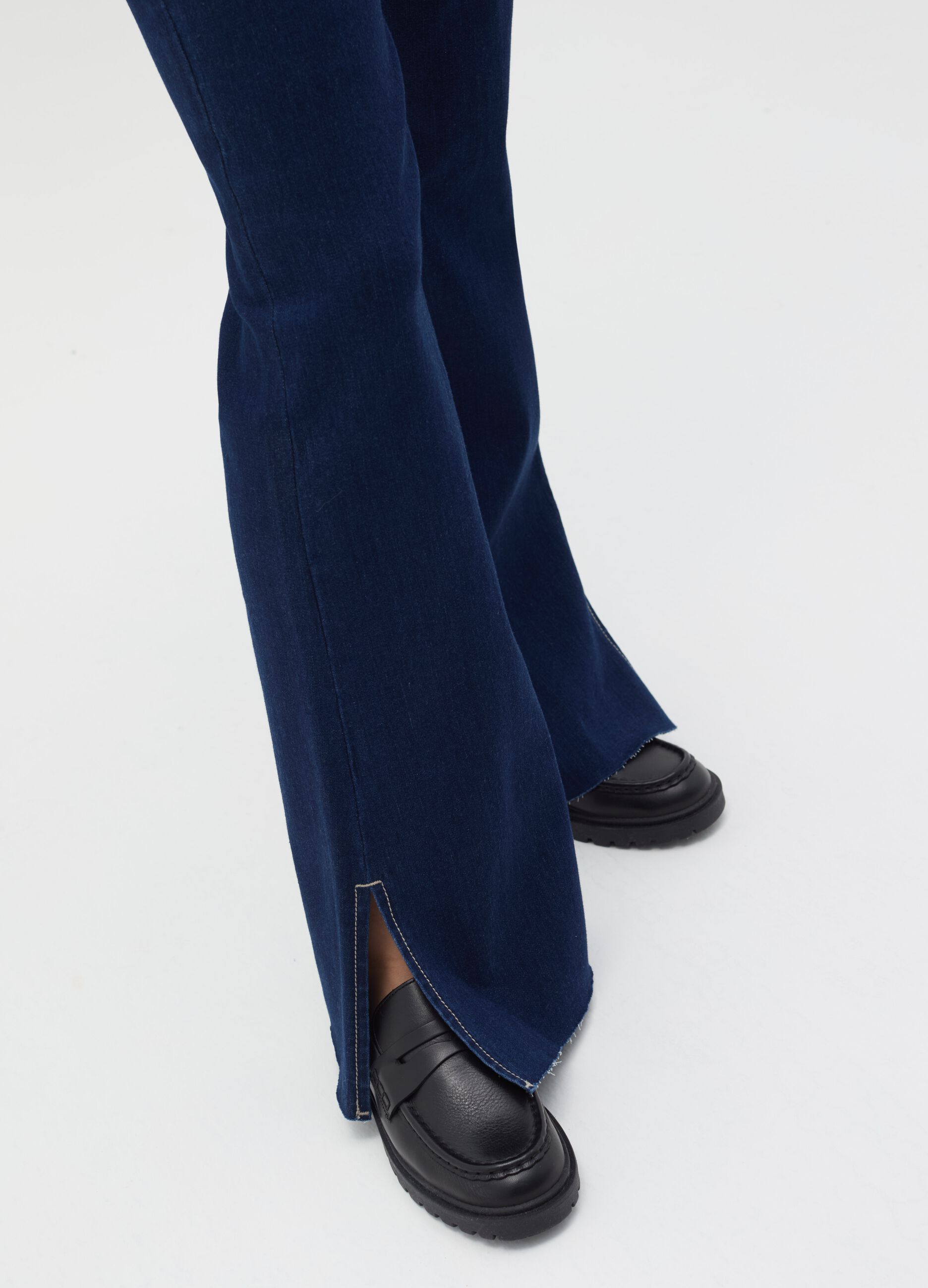 Jeans bootcut flare fit con spacchi
