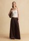 White pure cotton bandeau top with openwork knit_1
