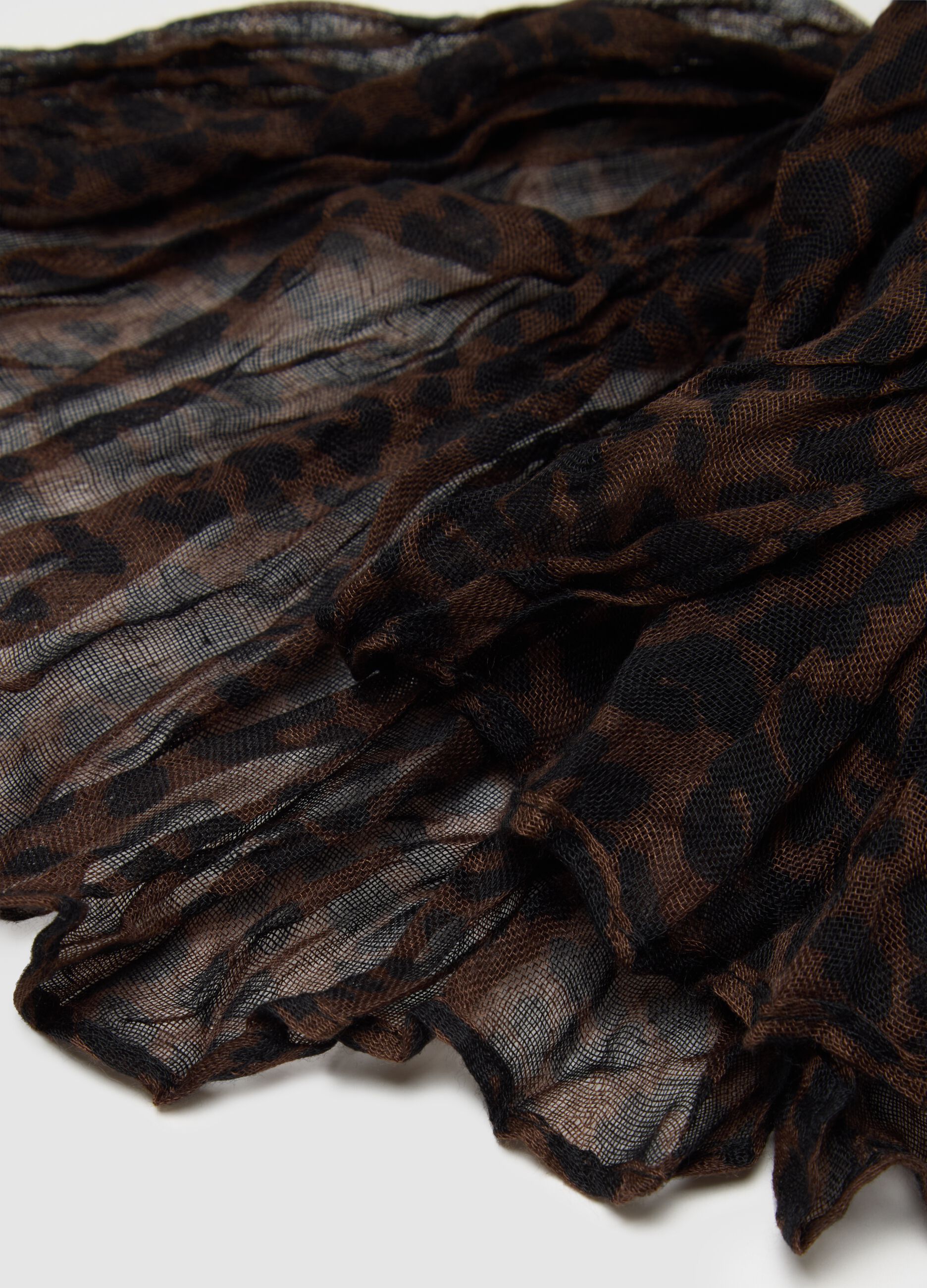 Multicolour Leopard Print Scarf