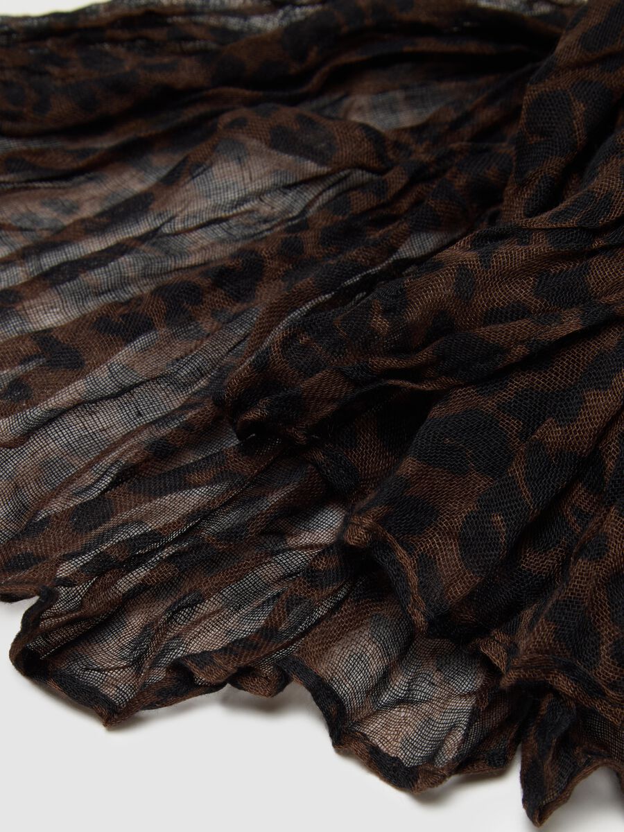 Multicolour Leopard Print Scarf_2