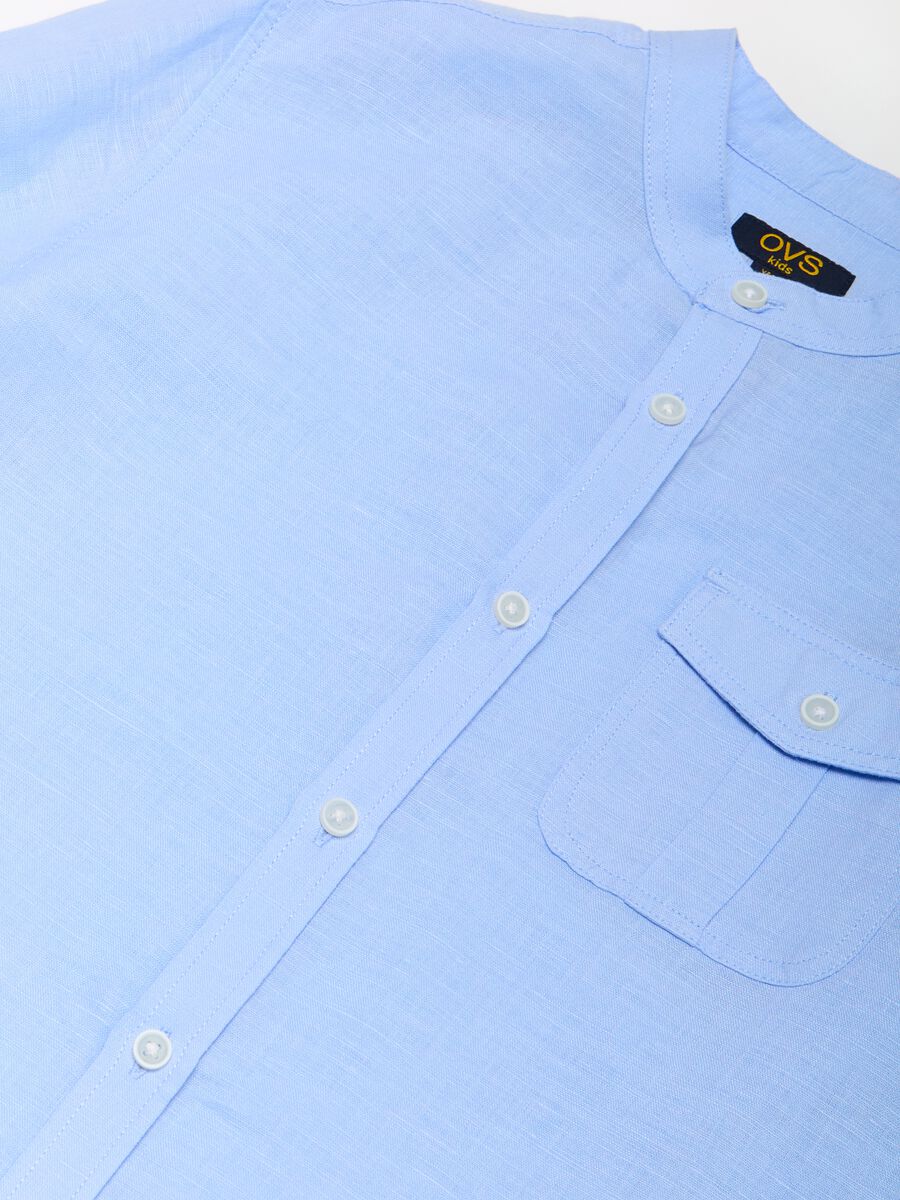 Linen and cotton shirt with pocket_2