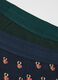 Christmas themed blue stretch cotton regular fit boxers_5