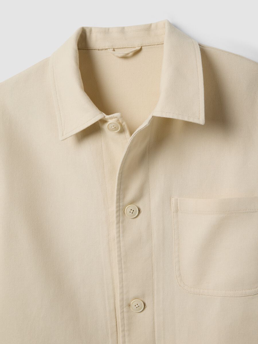 Giacca in misto lino e cotone bianca regular fit_5