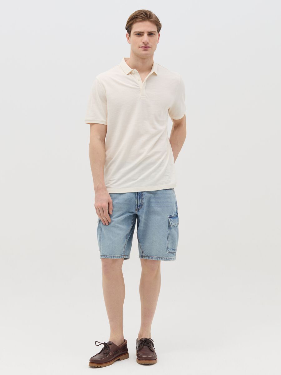 Regular-fit polo shirt in jersey slub_1