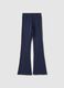 Girls' Blue Flare Leggings in Stretch Cotton_4